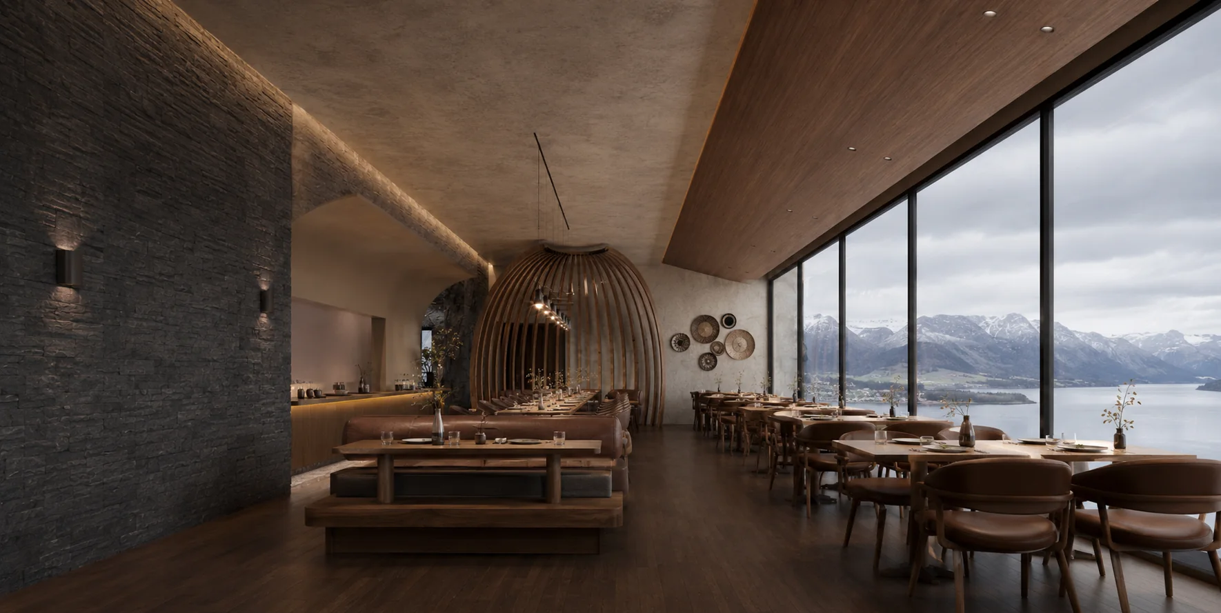 Alpine Lakeview Hotel Restaurant — Hospitality Visualisation