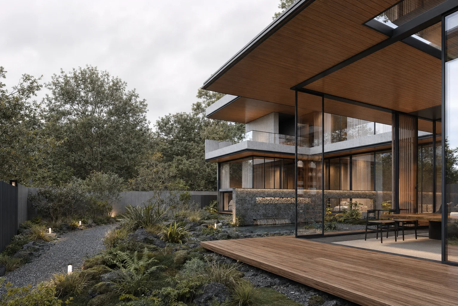 Contemporary Garden Villa — Exterior Visualisation