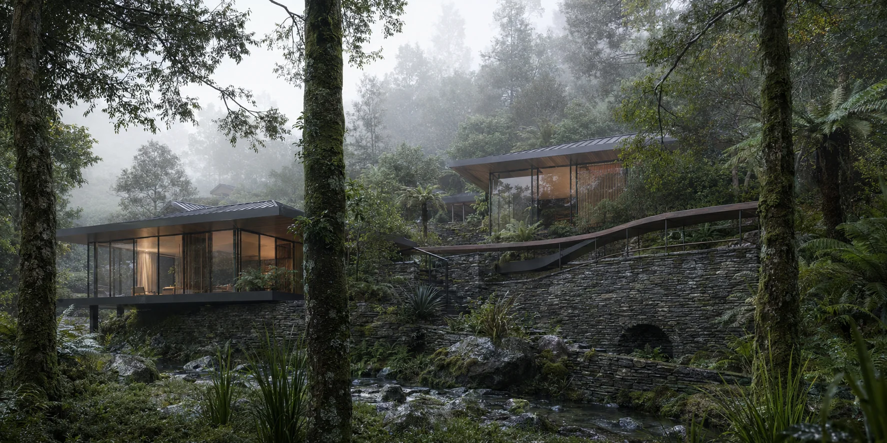 Native Forest Retreat — Exterior Visualisation